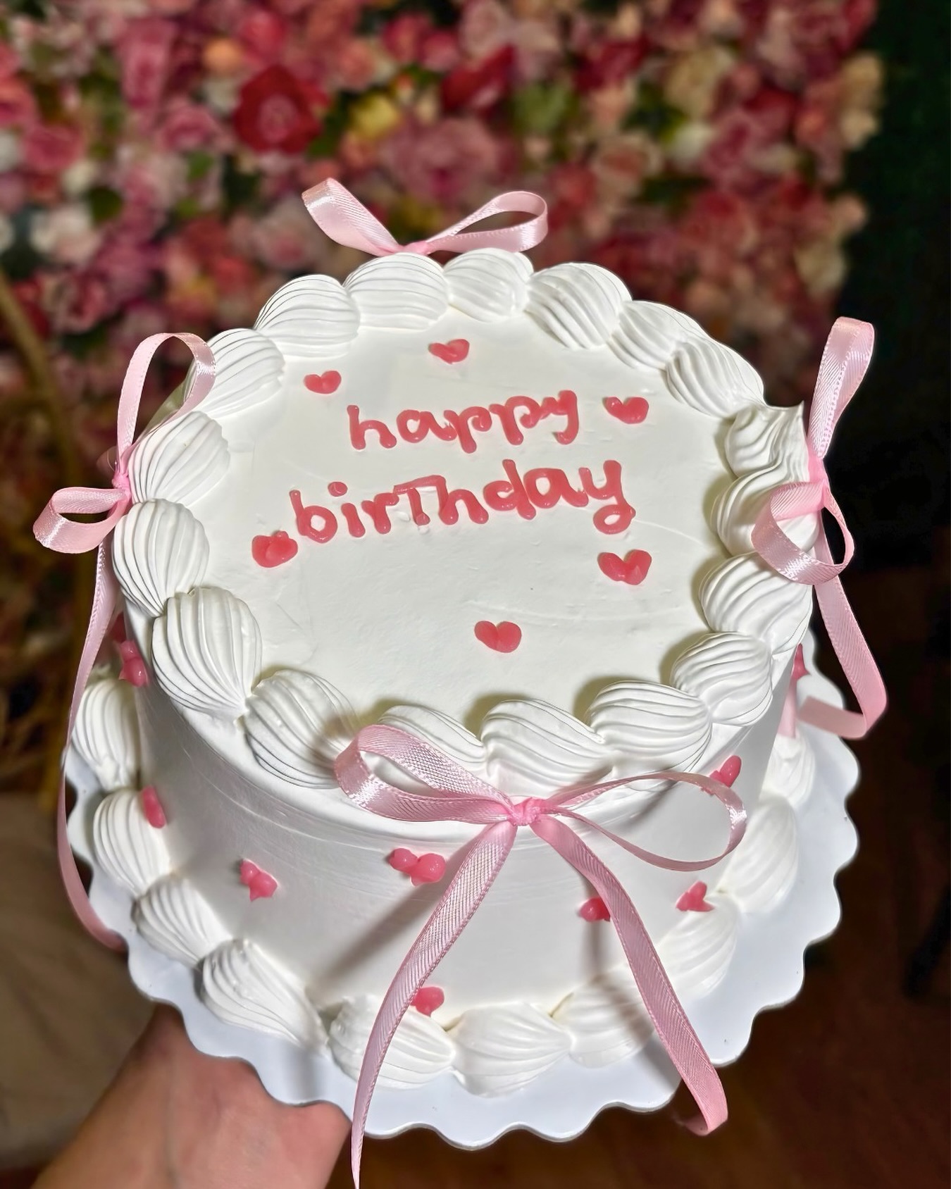 Bolo de aniversário com laços