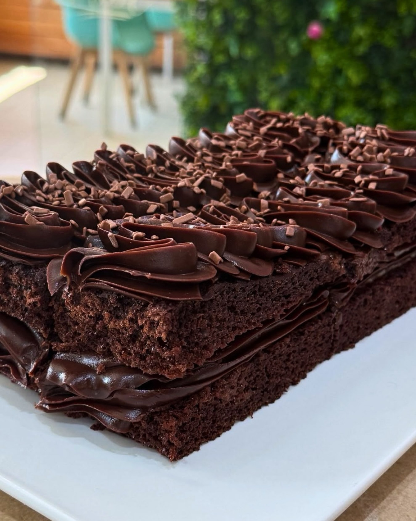 Bolo de chocolate com ganache